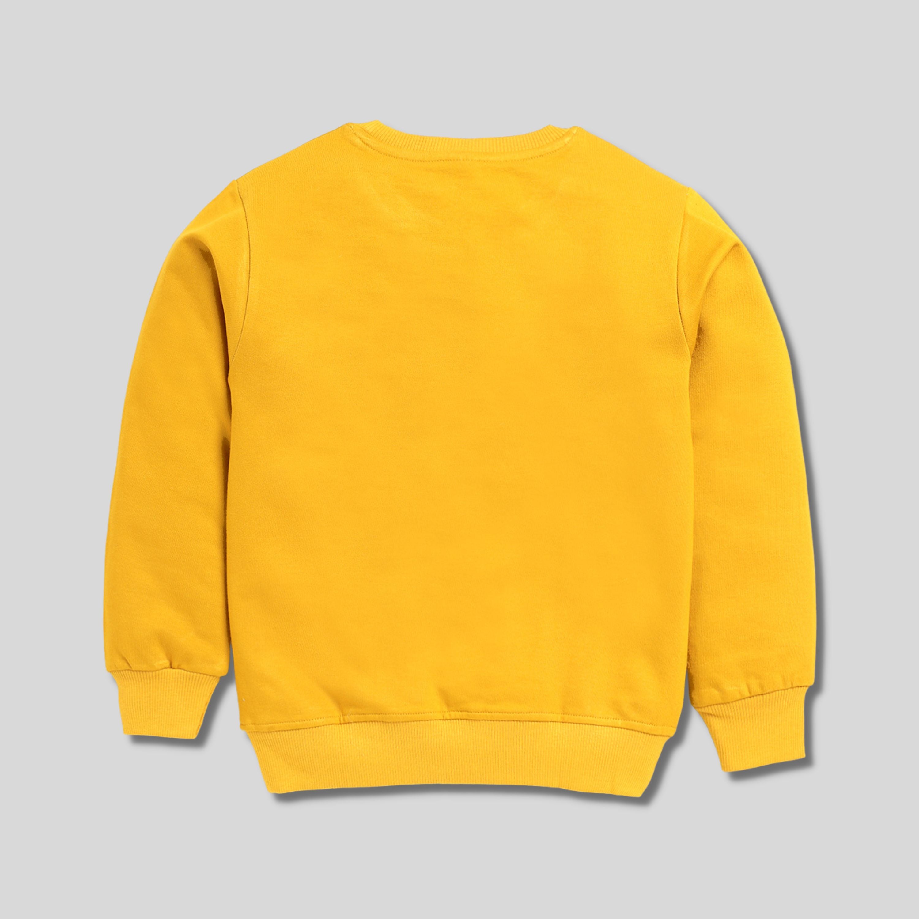 Printed Sweatshirt For Boy- Mustard