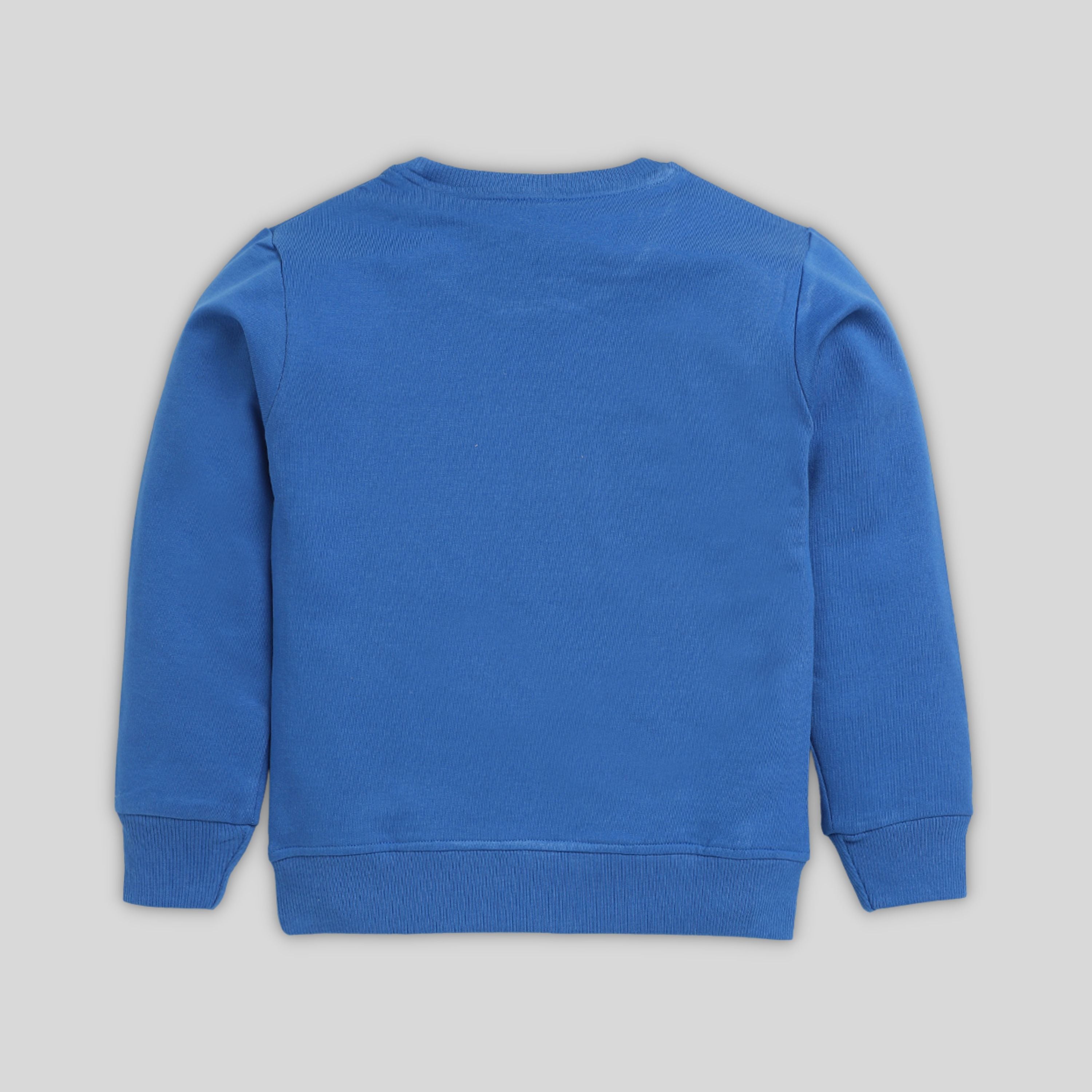 Printed Sweatshirt For Boy- Blue Berry