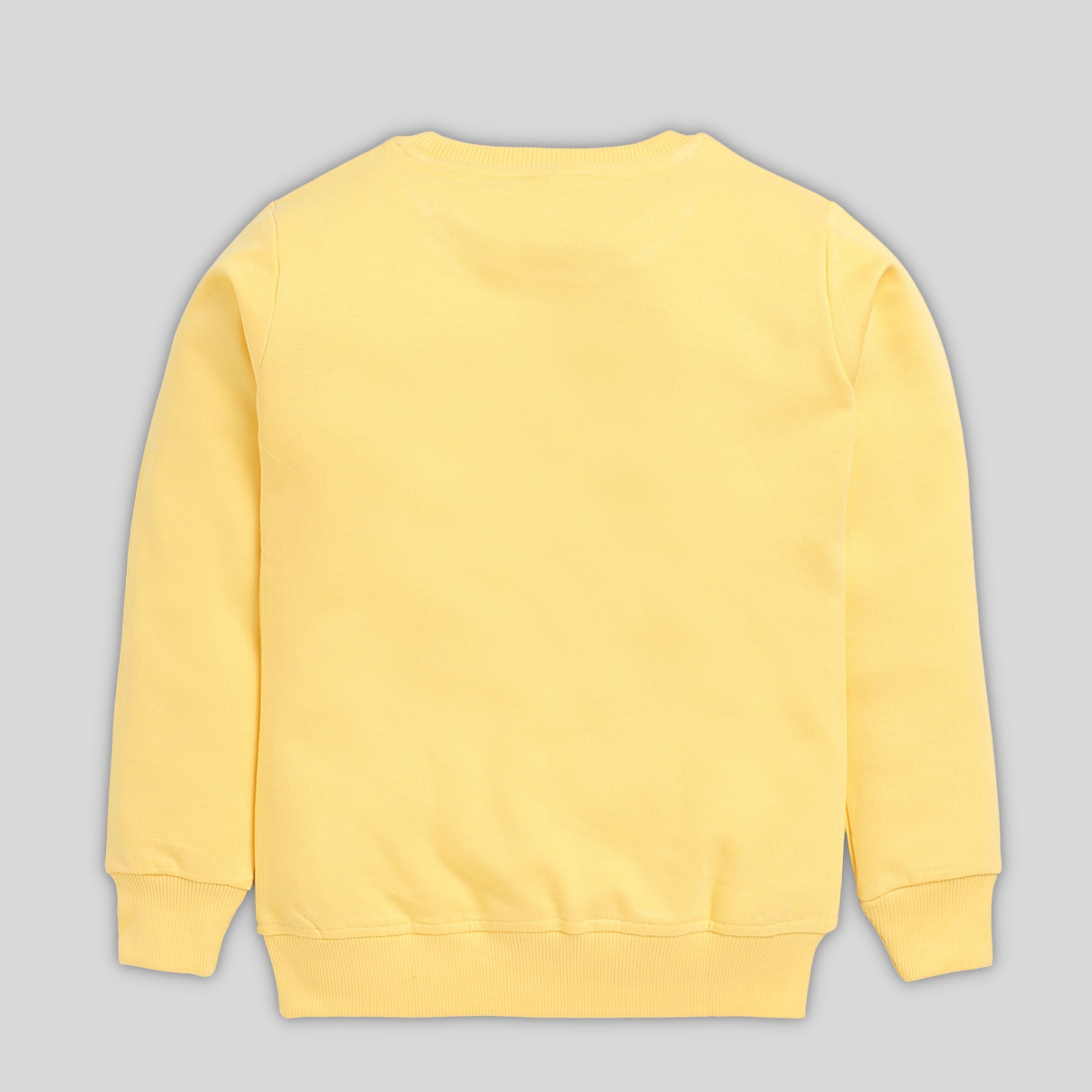 Printed Sweatshirt For Girl- Gold