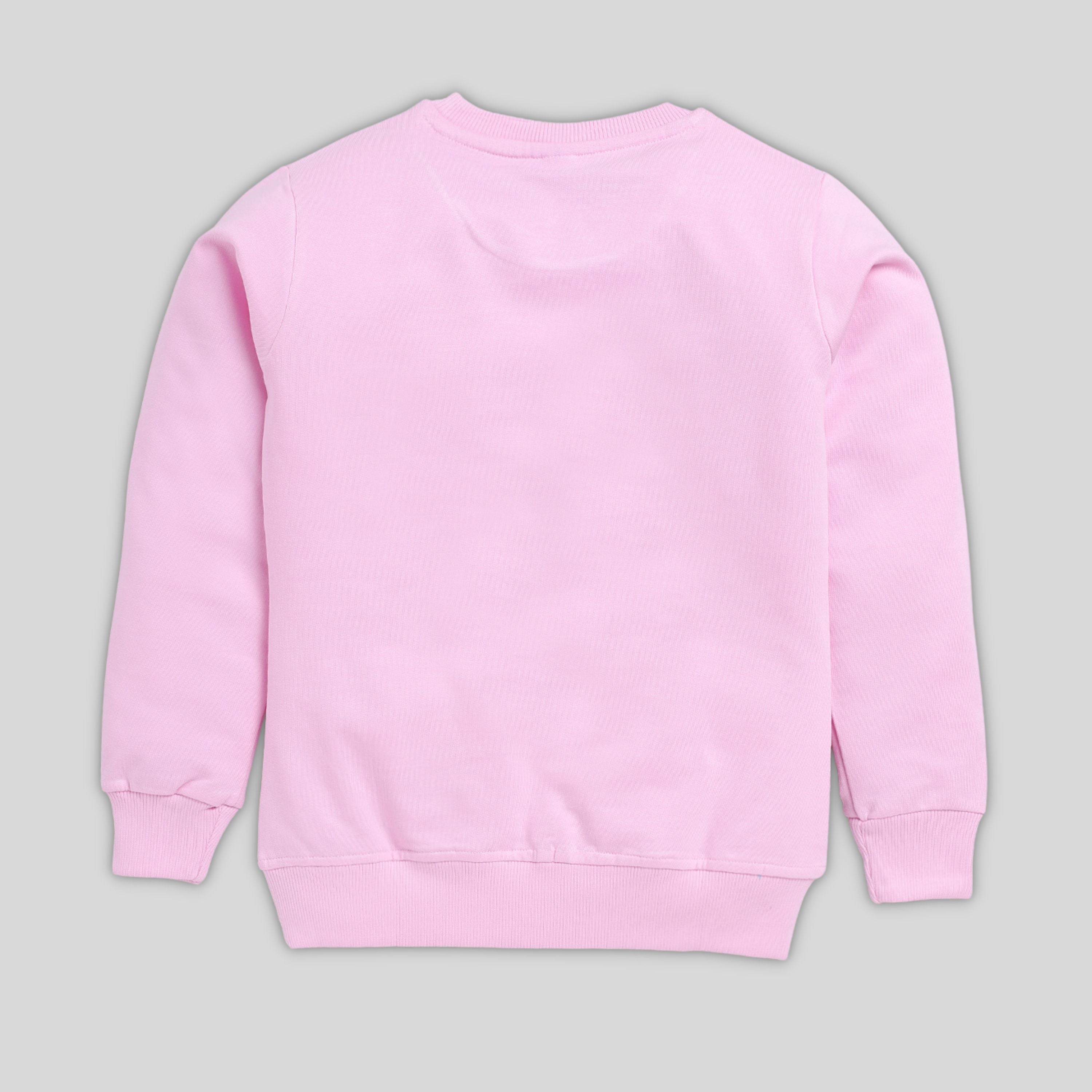 Printed Sweatshirt For Girl- Navy