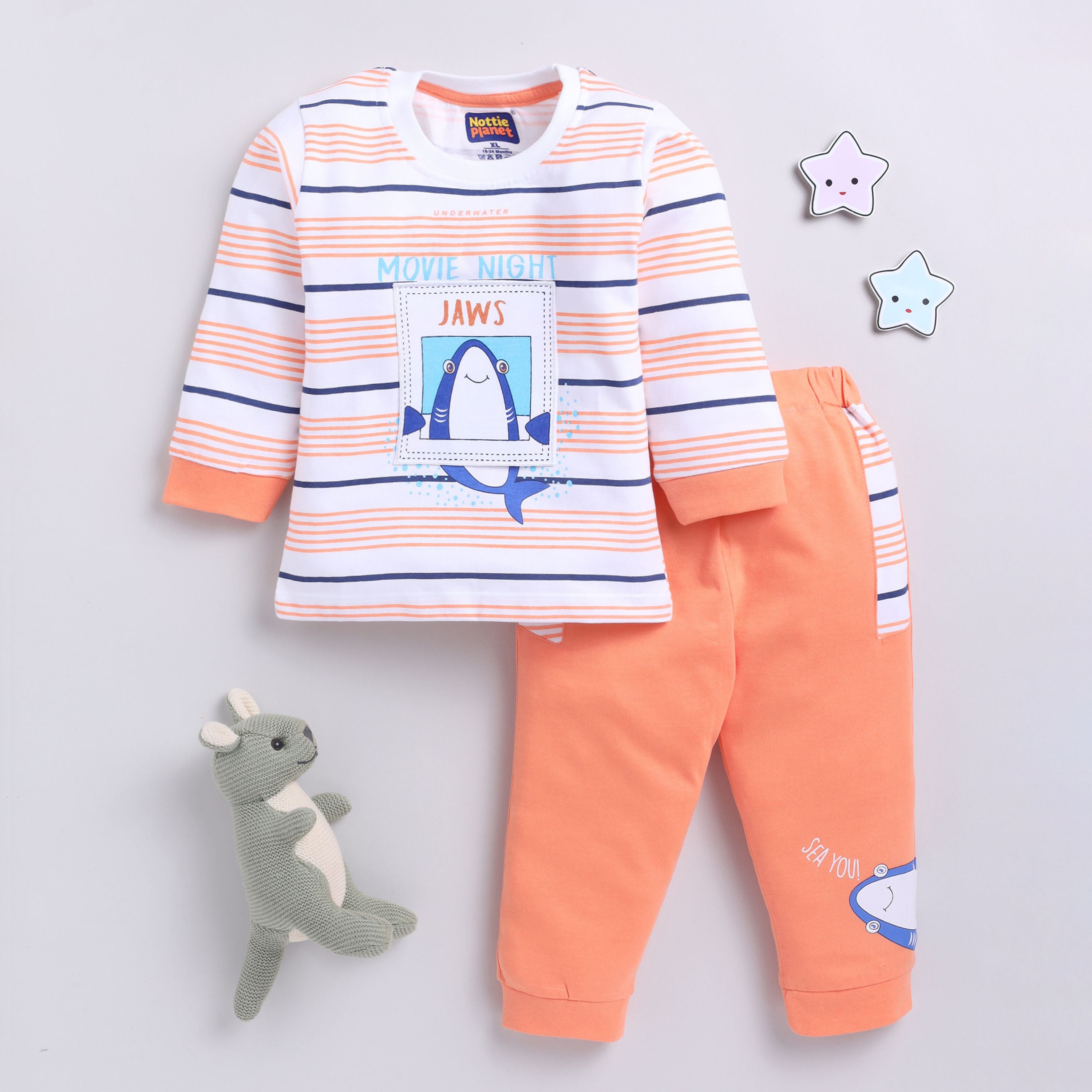 CLOTHING SET FOR BOY - CORAL