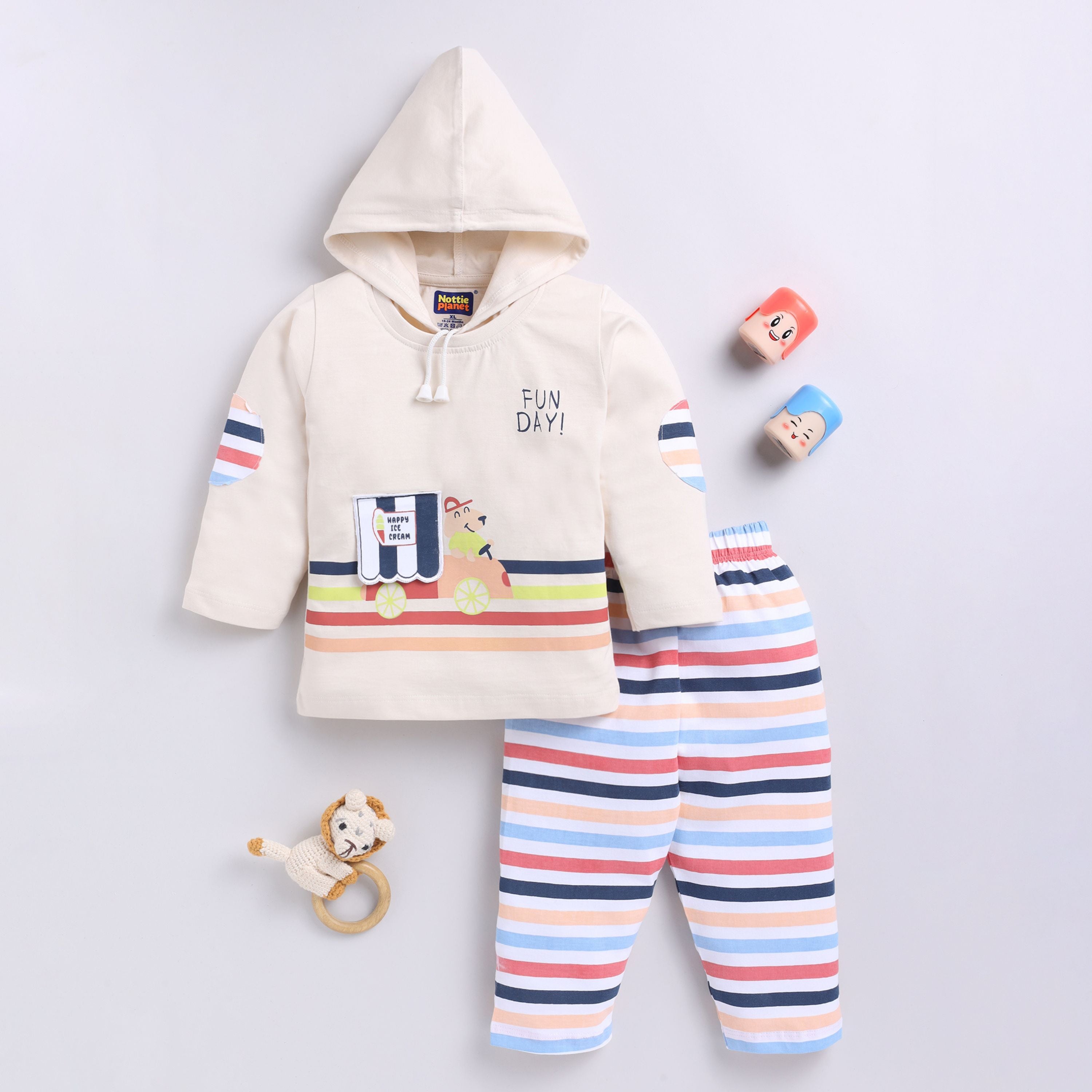 HOODED CLOTHING SET FOR BOY PINK – Moozoo Fashions