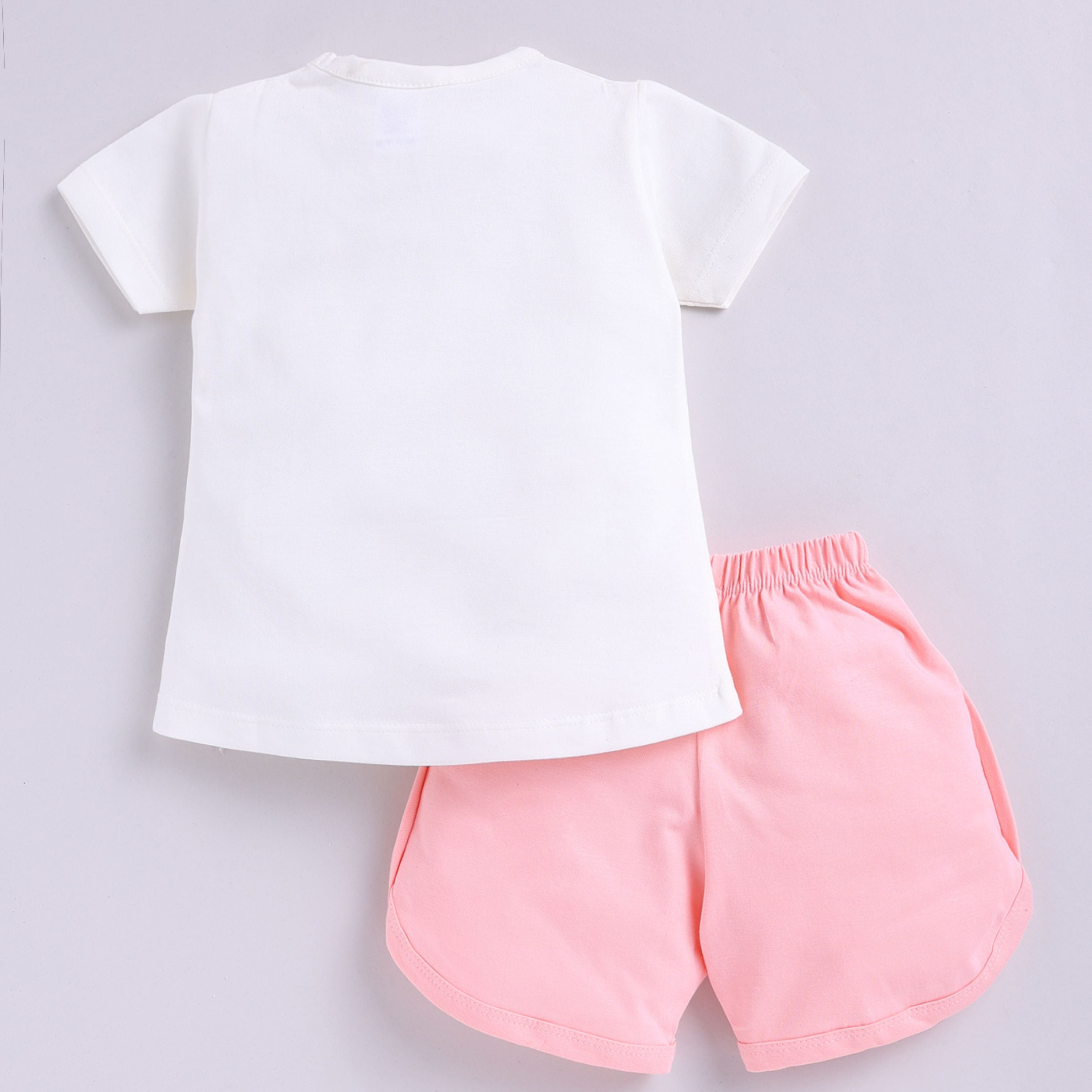 T-shirt With Shorts- White