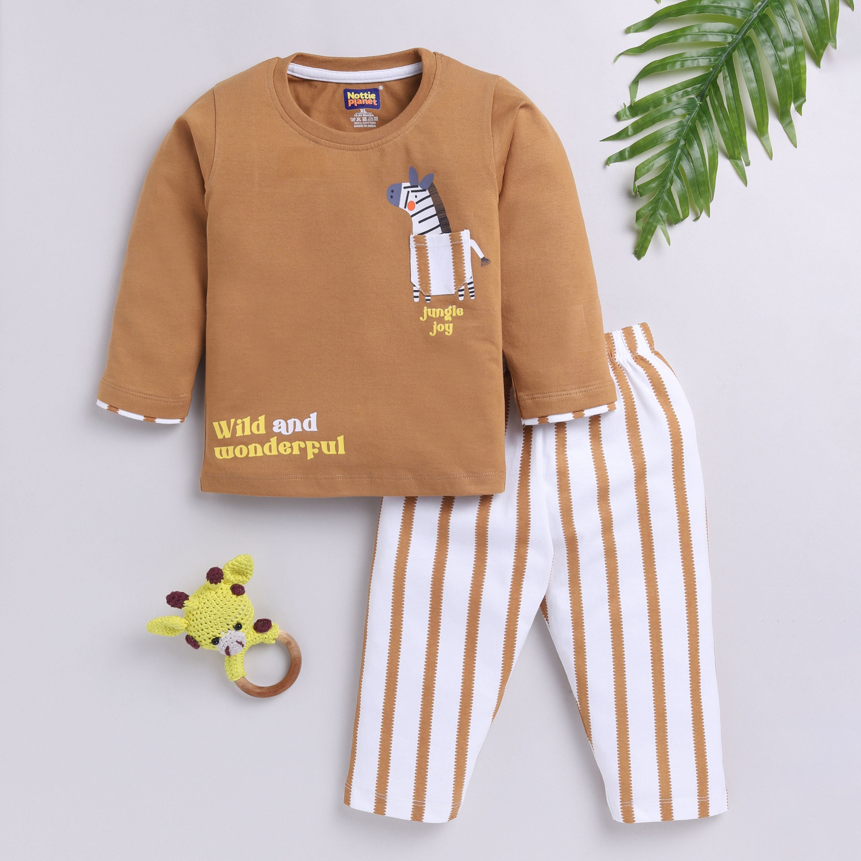 CLOTHING SET FOR BOY - BROWN