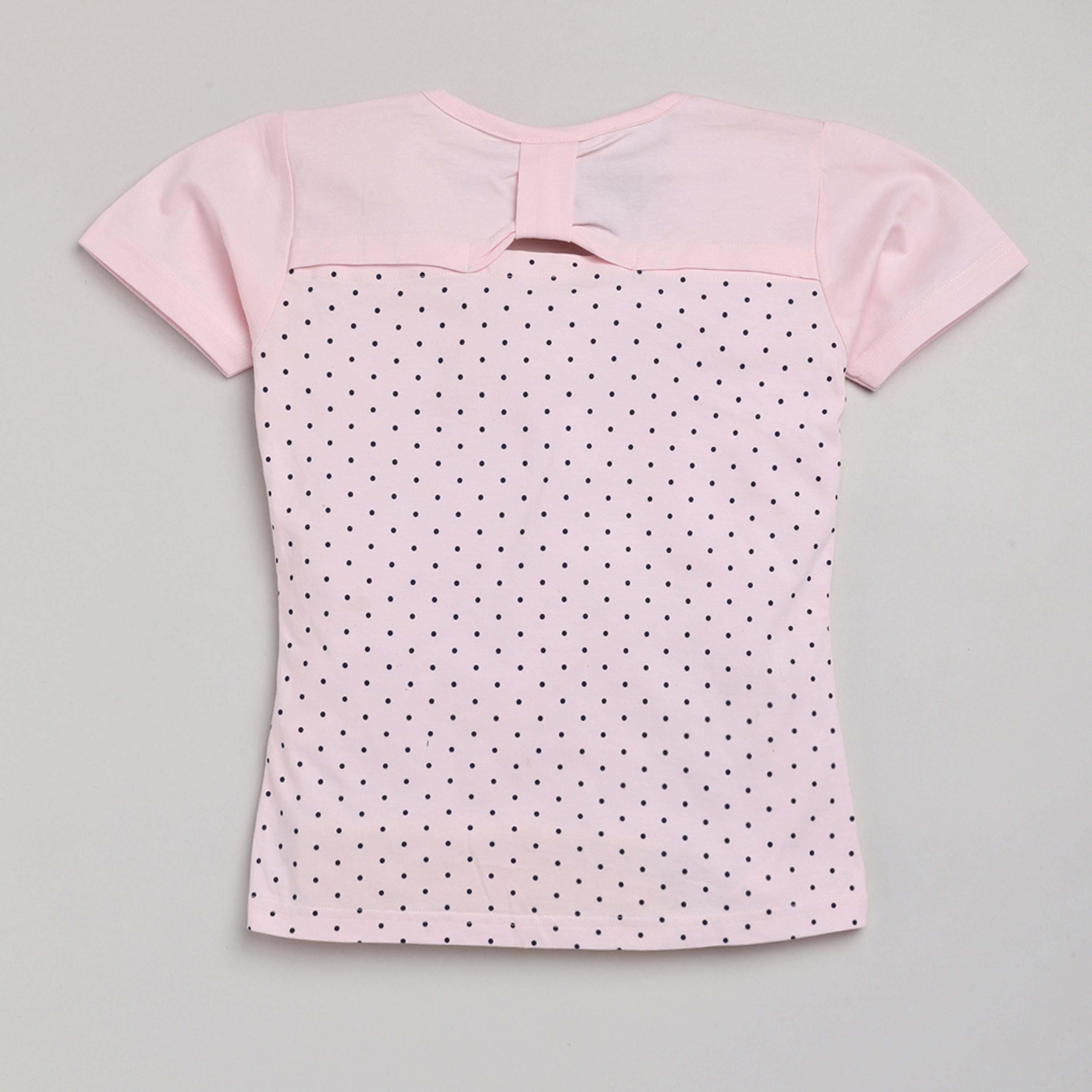 Text Printed Cotton T-Shirt-Pink