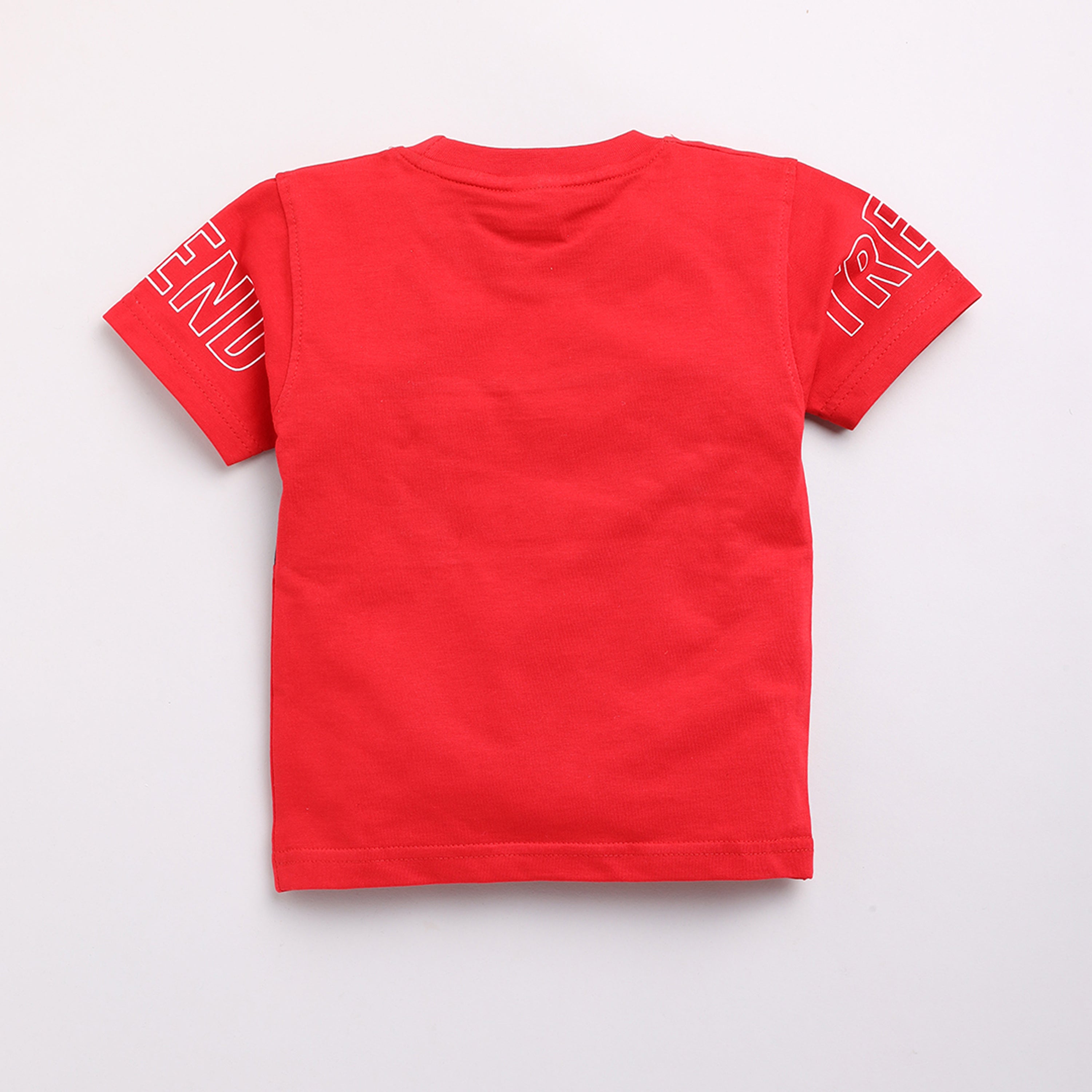 Half Sleeves Printed Set - Red