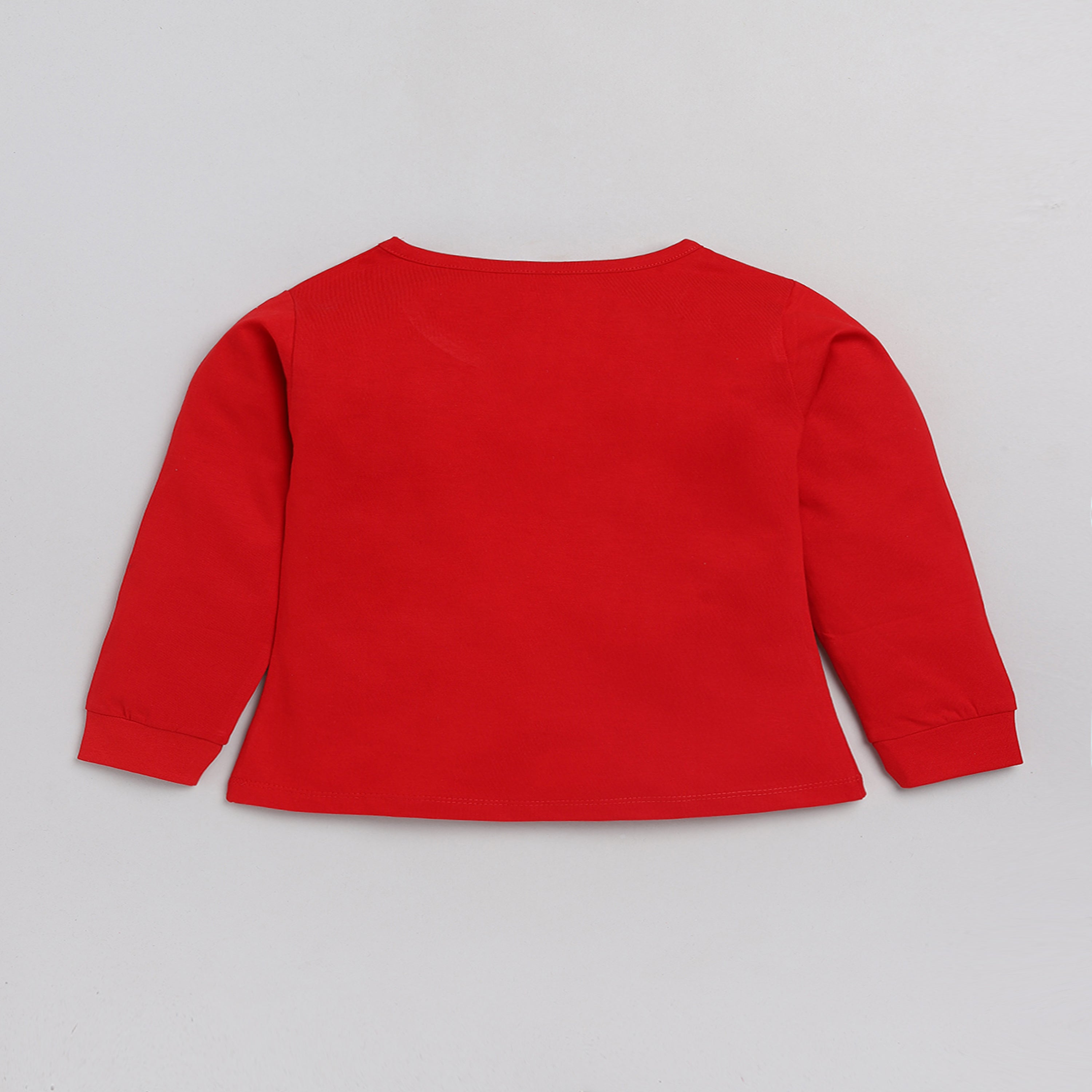 Full Sleeve Clothing Set For Girls  - Red