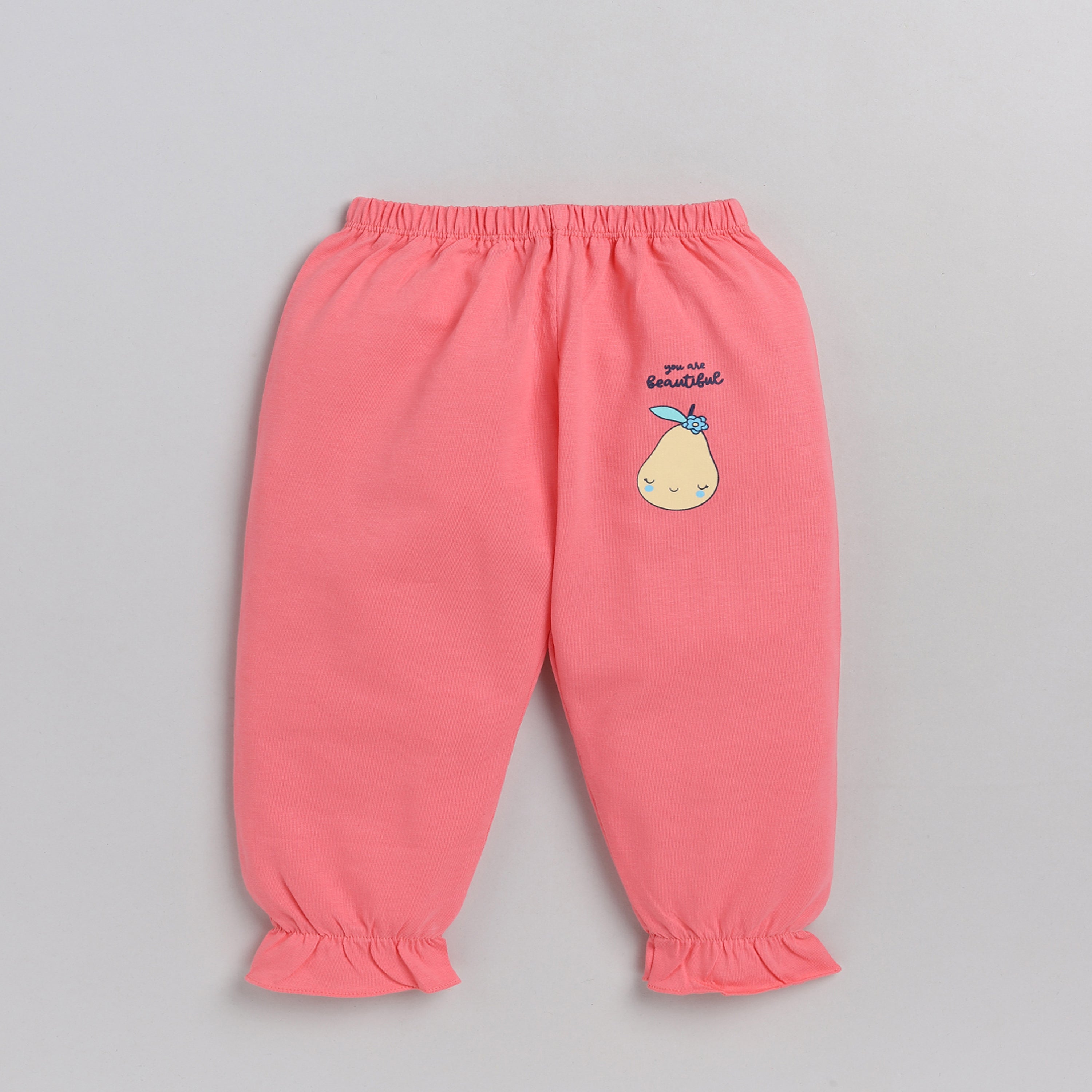 Full Sleeve Top With Pyjama - Peach