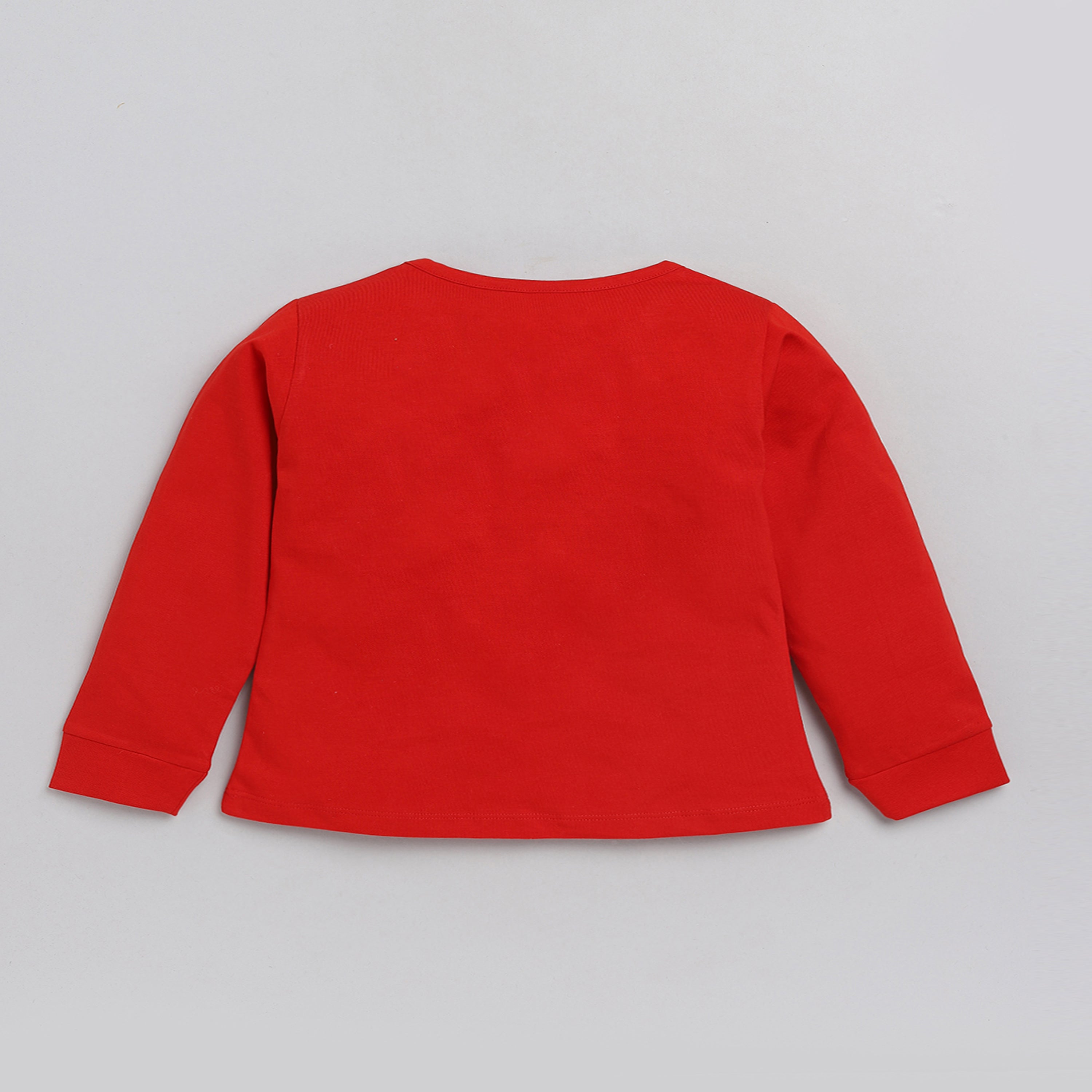 Full Sleeve Clothing Set For Girls  - Red