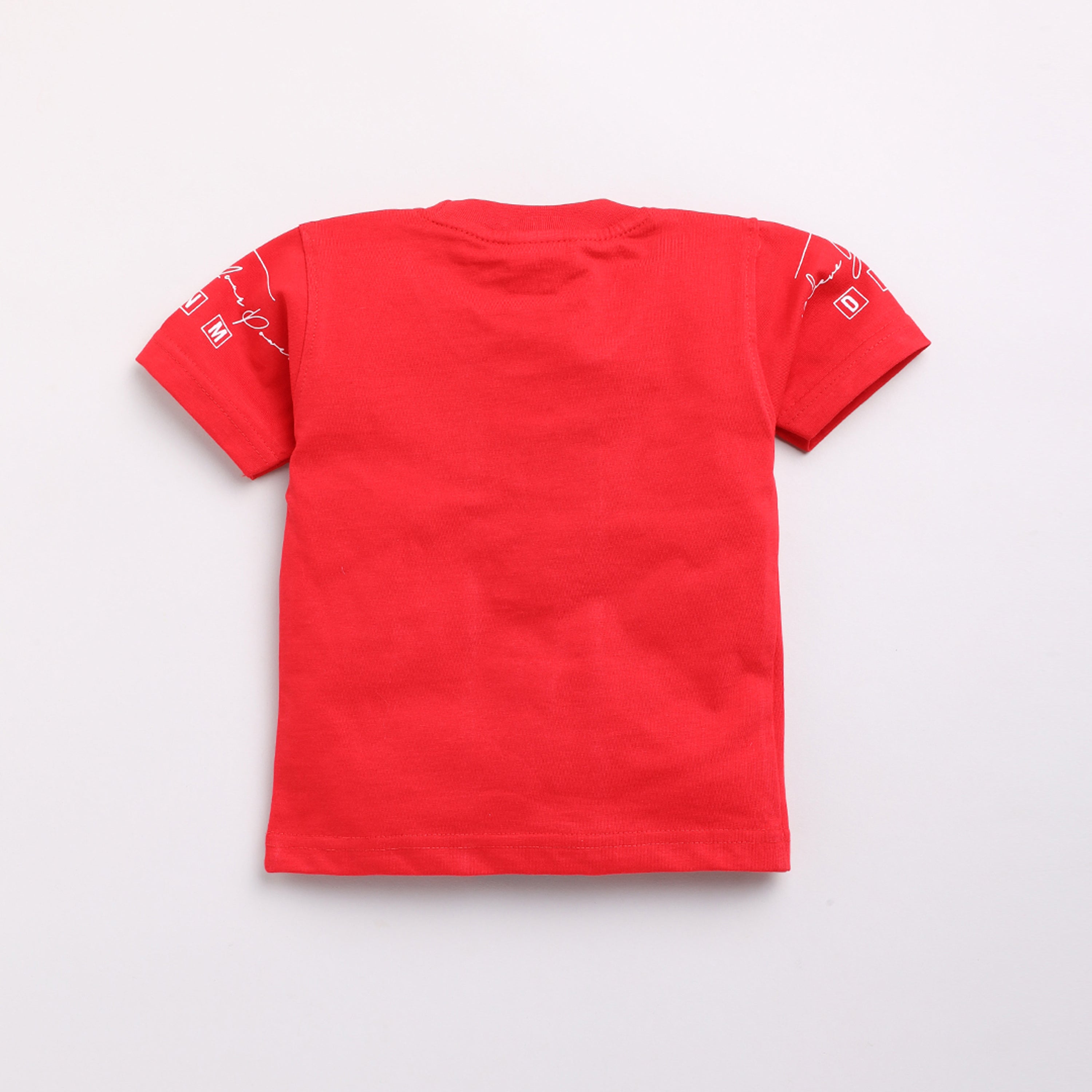 Half Sleeves Printed Set - Red
