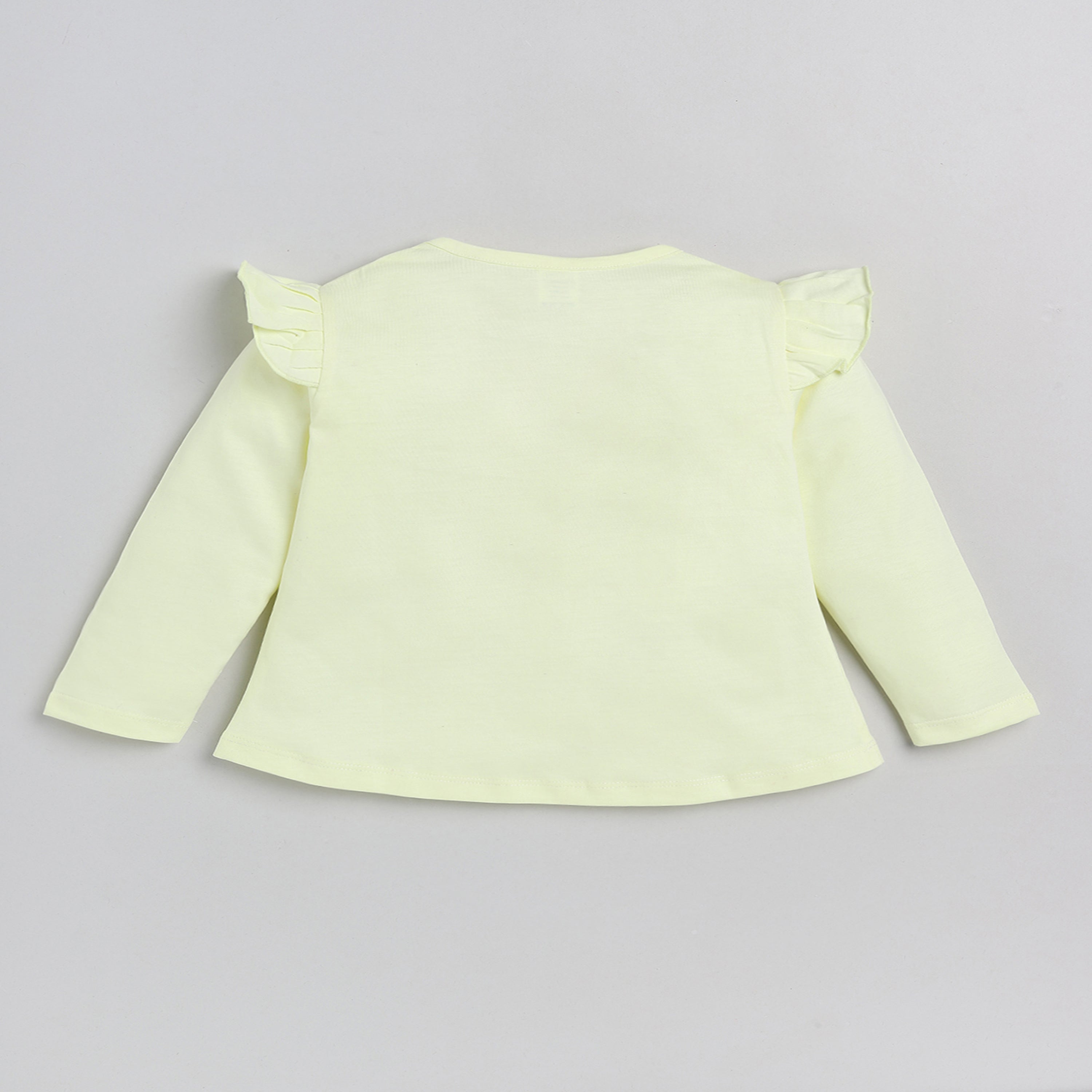 Full Sleeve Top With Pyjama - Lemon