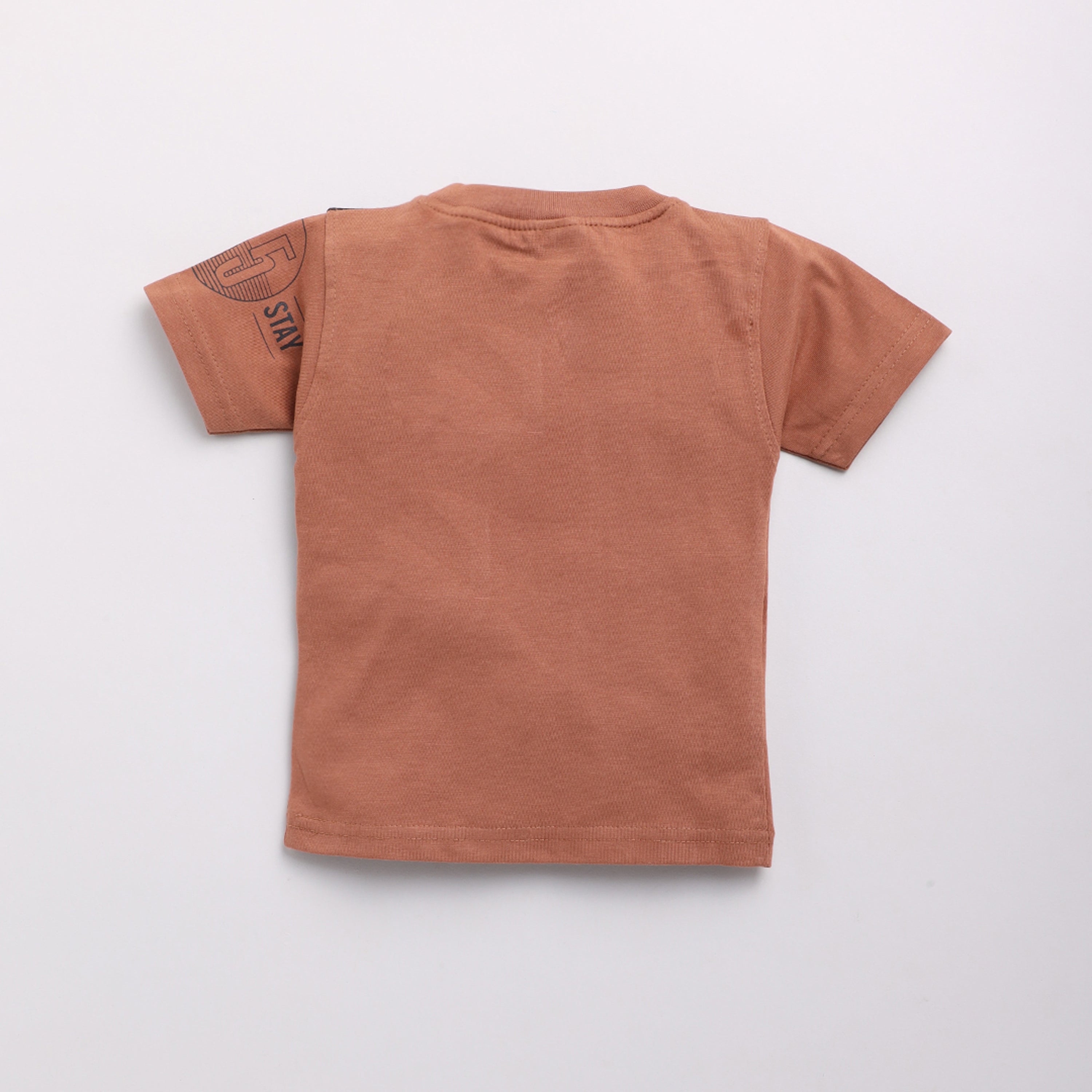 Half Sleeves  Printed Set - Brown