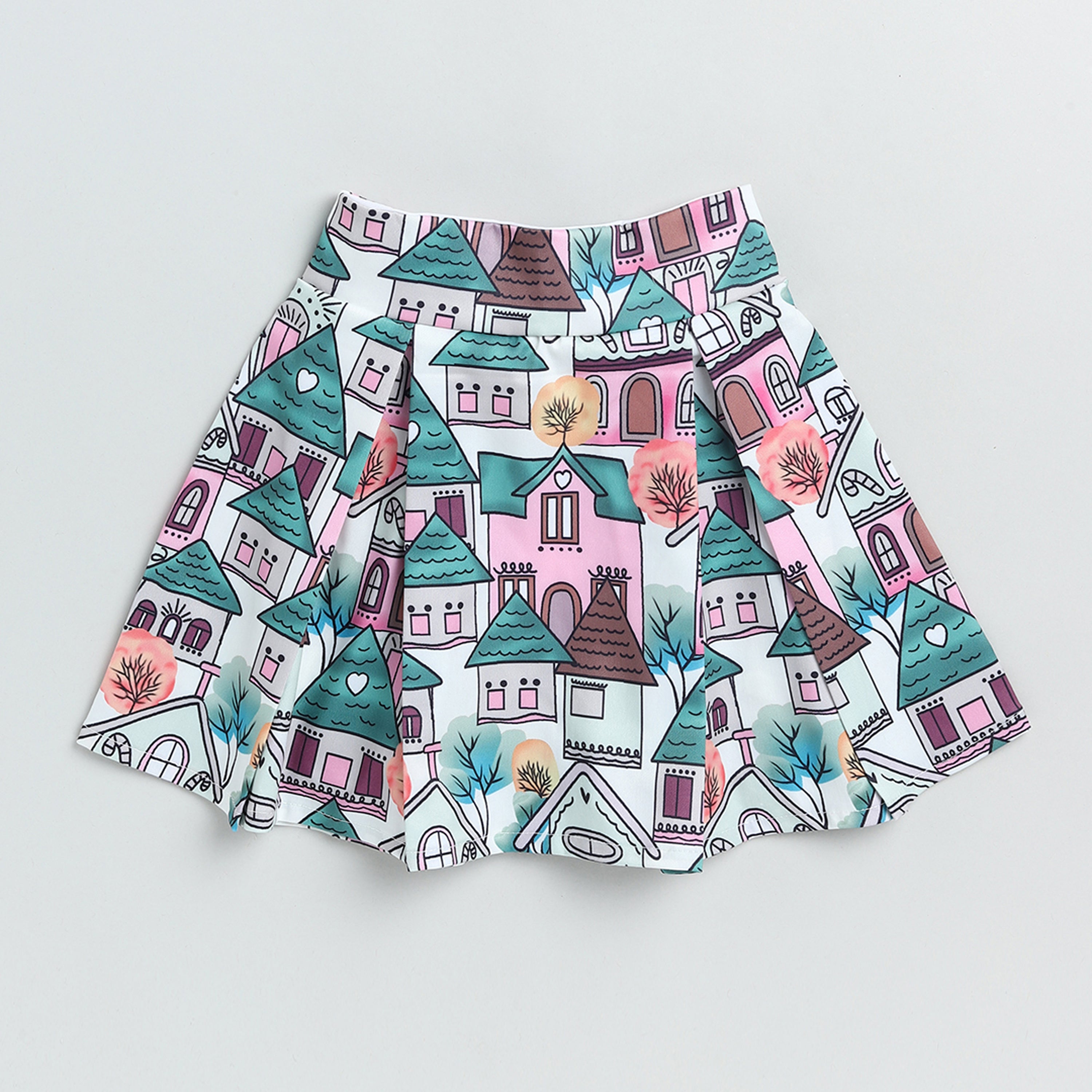 Copy of Typography Top With Skirt- Pink