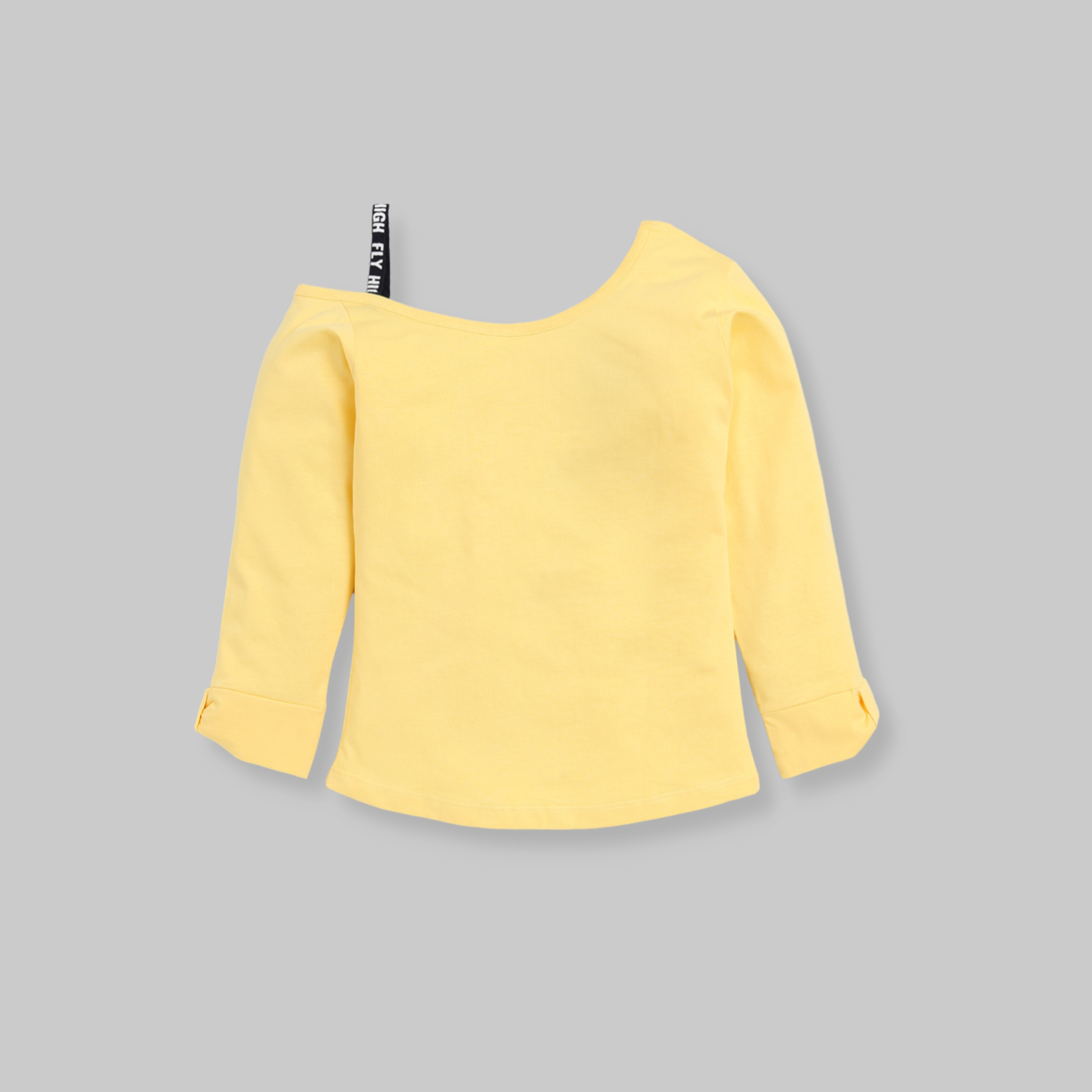 Full Sleeve Printed Top for Girls - Yellow