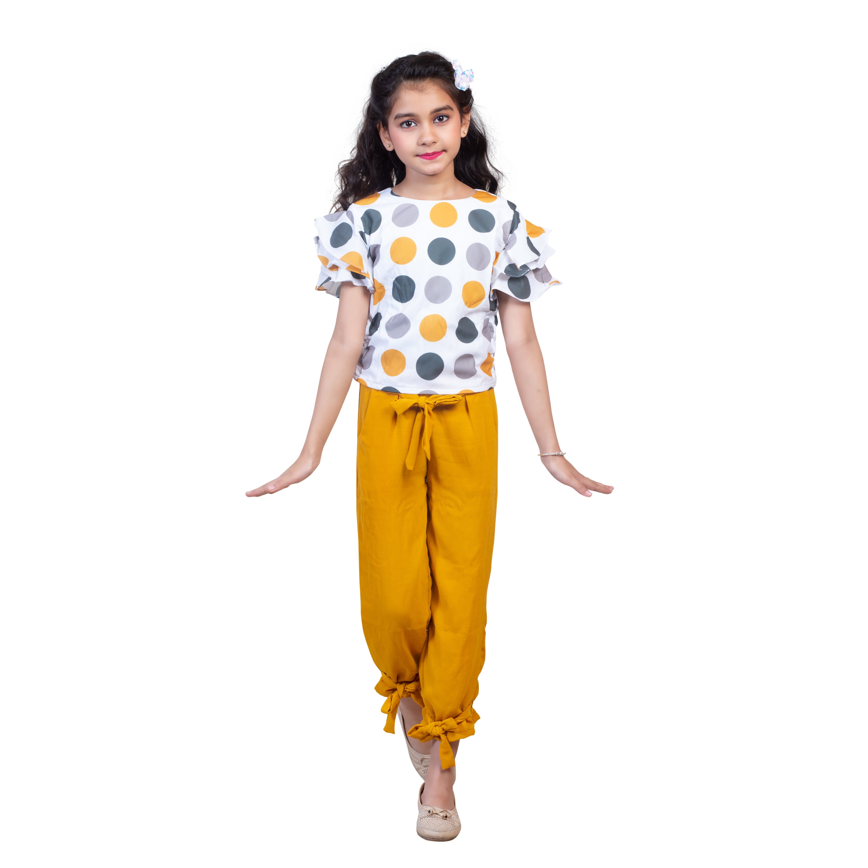 Top With Pant - Mustard