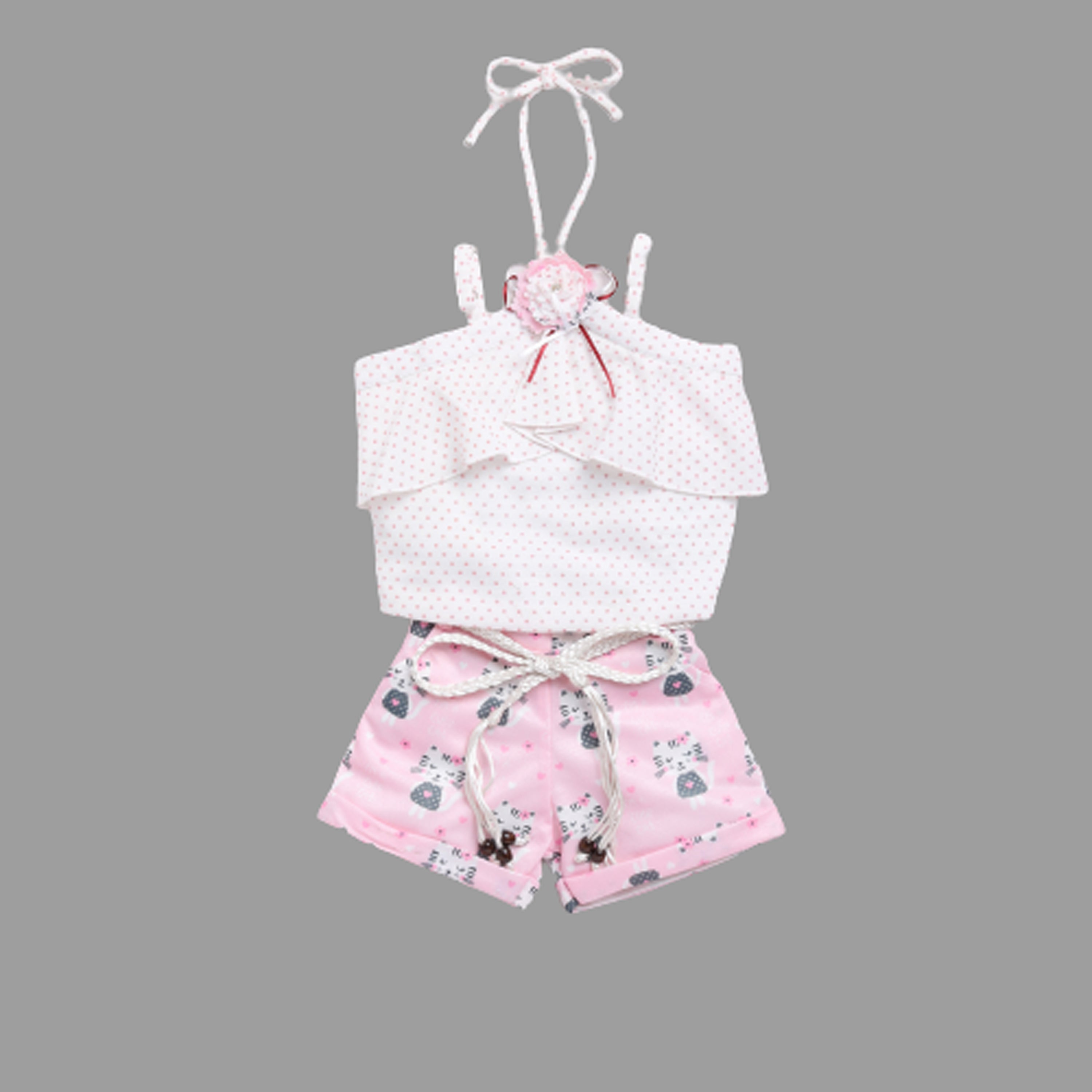 Sleeveless Top With Shorts - Pink